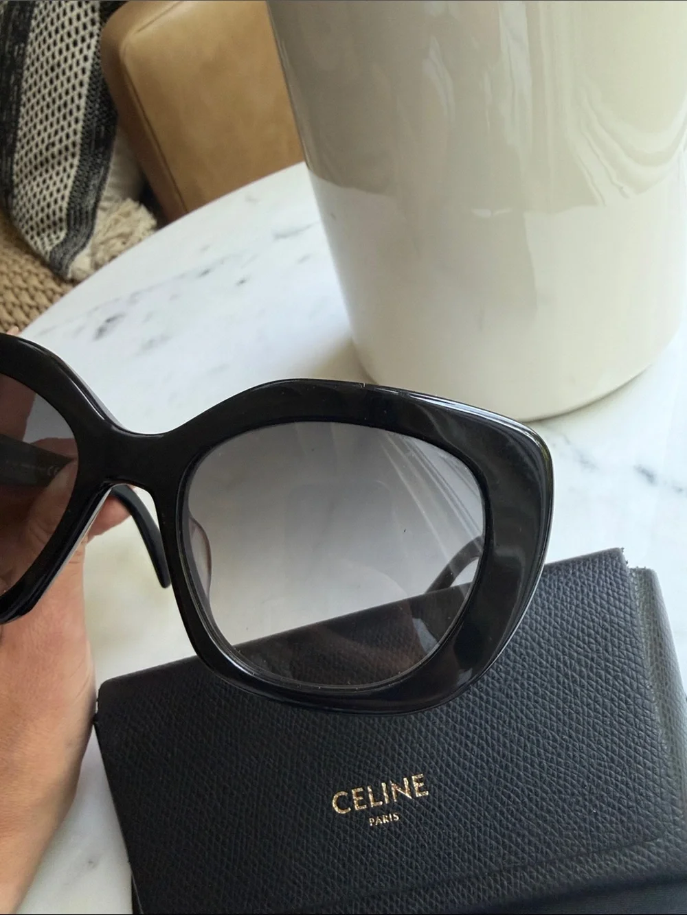 Celine Triomphe Logo Oversize Sunglasses